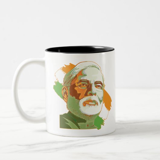 Narendra Modi India premier Namo BJP Tweekleurige Koffiemok (Links)