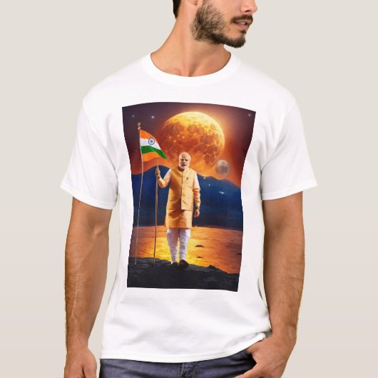 Narendra Modi - Toonrow T-Shirt van India" (Voorkant)