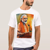 Narendra Modi: Visionair Leider T-Shirt Ontwerp" (Voorkant)