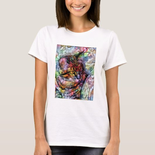 Nari de kat en de bloemen t-shirt (Voorkant)