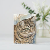 Nari- Een studie van mijn kat Briefkaart (Staand voorkant)