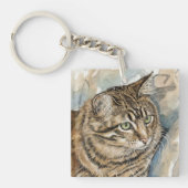 Nari- Een studie van mijn kat Sleutelhanger (Voorkant)