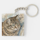 Nari- Een studie van mijn kat Sleutelhanger (Achterkant)