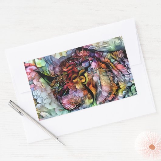Nari en de Flowers Rechthoekige Sticker (Envelop)