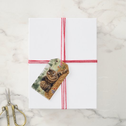 Nari van het bos cadeaulabel (Met Touw)