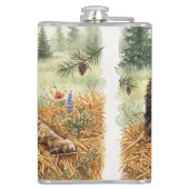 Nari van het bos heupfles (Achterkant)