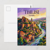 Narikala Fortress Georgië Briefkaart (Voorkant / Achterkant)