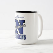 Narimasu High School Dragons Japan Alumni Tweekleurige Koffiemok (Voorkant rechts)