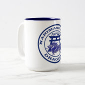 Narimasu High School Japan    1948-1971 Tweekleurige Koffiemok (Voorkant links)