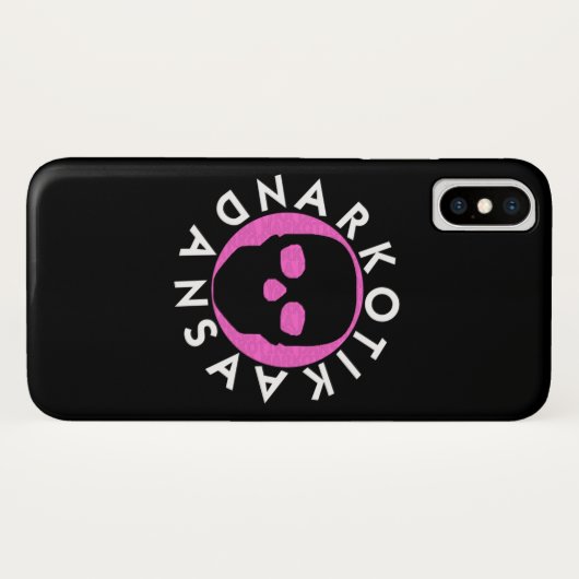 NARKOTIKA LIV Bubble Gum hoesje iPhone X zwart N3 (Achterkant (horizontaal))