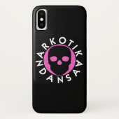 NARKOTIKA LIV Bubble Gum hoesje iPhone X zwart N3 (Achterkant)