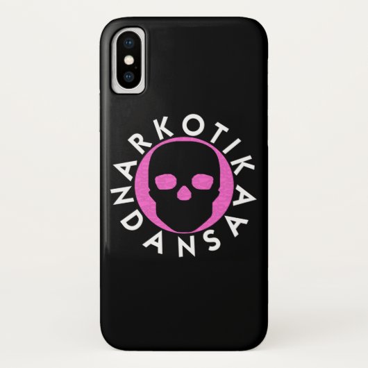 NARKOTIKA LIV Bubble Gum hoesje iPhone X zwart N3 (Achterkant)
