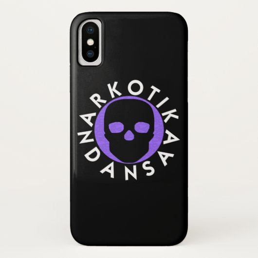 NARKOTIKA LIV Violet hoesje iPhone X zwart N3 (Achterkant)