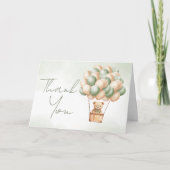 Narly Wachten Groene Hete Luchtballon Bedankkaart (Voorkant)