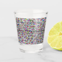 Narmin | Kleurrijk Herhalend Handgetekend Patroon Shot Glas