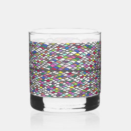 Narmin | Kleurrijk Herhalend Handgetekend Patroon Whisky Glas