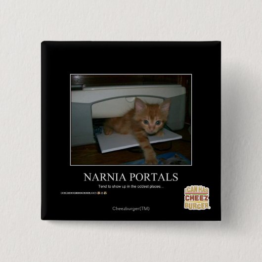 Narnia Portals Vierkante Button 5,1 Cm (Voorkant)