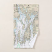 Narragansett Bay nautische kaart 13221 Bad Handdoek (Handdoek)