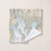 Narragansett Bay nautische kaart 13221 Bad Handdoek (Wasdoekje)