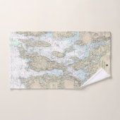 Narragansett Bay nautische kaart 13221 Bad Handdoek (Handdoek)