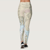 Narragansett Bay nautische kaart 13221 Leggings (Achterkant)