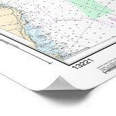 Narragansett Bay nautische kaart 13221 Poster (Hoek)
