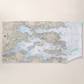 Narragansett Bay nautische kaart 13221 Strandlaken (Voorkant)