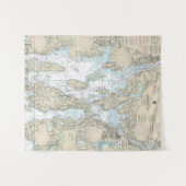 Narragansett Bay nautische kaart 13221 Wandkleed (Voorkant (horizontaal))