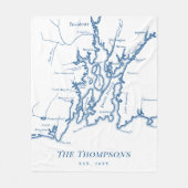 Narragansett Bay Newport Family Wedding Gift Flee Fleece Deken (Voorkant)