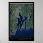 Narragansett Bay Satellite Poster Map (Voorkant)