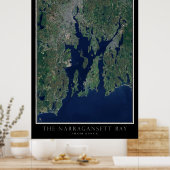 Narragansett Bay Satellite Poster Map (Keuken)