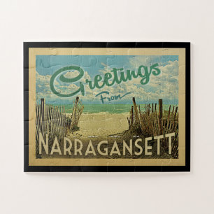 Narragansett Beach Vintage Travel Legpuzzel