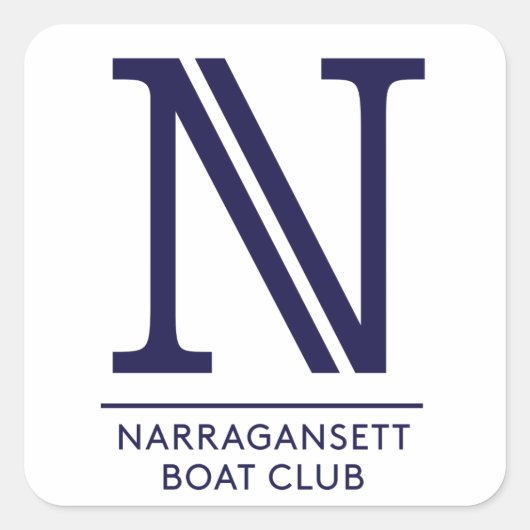 Narragansett Boat Club Glossy Square Sticker (Voorkant)