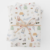 Narragansett Rhode Island Beach Gezinsvakantie Inpakpapier Vel (In situ)