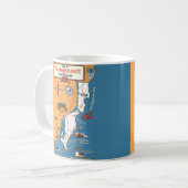Narragansett Rhode Island Kaart Koffiemok (Voorkant links)