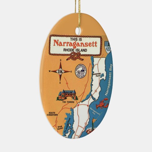 Narragansett Rhode Island Keramisch Ornament (Rechts)