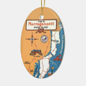 Narragansett Rhode Island Keramisch Ornament (Links)