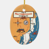 Narragansett Rhode Island Keramisch Ornament (Voorkant)