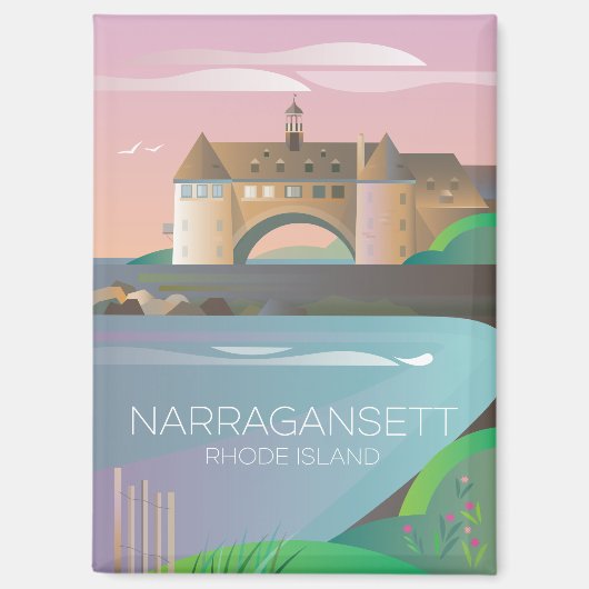 Narragansett, Rhode Island koelkastmagneet Magneet (Voorkant)