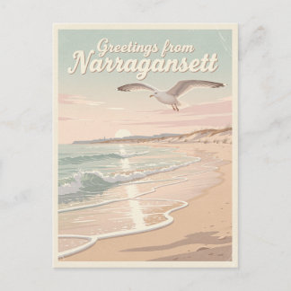 Narragansett, Rhode Island – Kustgolven Briefkaart