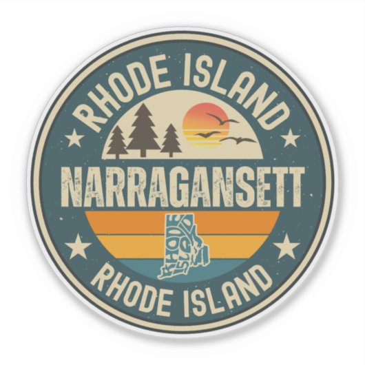 Narragansett, Rhode Island Sticker (Voorkant)