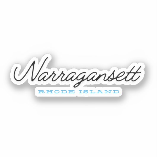 Narragansett Rhode Island Sticker (Voorkant)