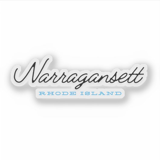 Narragansett Rhode Island Sticker (Voorkant)
