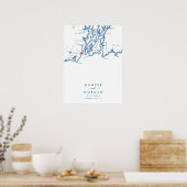 Narragansett RI Bruiloft Modern Gastenboek Poster (Keuken)