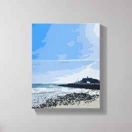 Narragansett Town Beach Rhode Island Painting Canvas Afdruk
