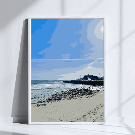 Narragansett Town Beach Rhode Island Schilderij Poster