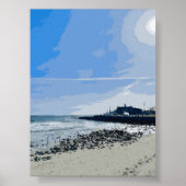 Narragansett Town Beach Rhode Island Schilderij Poster (Voorkant)