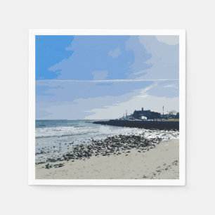 Narragansett Town Beach Rhode Island Schilderij Servet