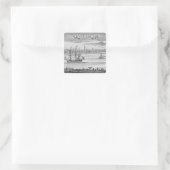 Narrative and Critical History of America" Vierkante Sticker (Tas)