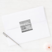 Narrative and Critical History of America" Vierkante Sticker (Envelop)